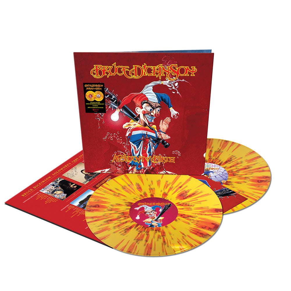 Bruce Dickinson - Accident of Birth (2026 Remix) Yellow & Red Splatter Vinyl 2LP product image 2