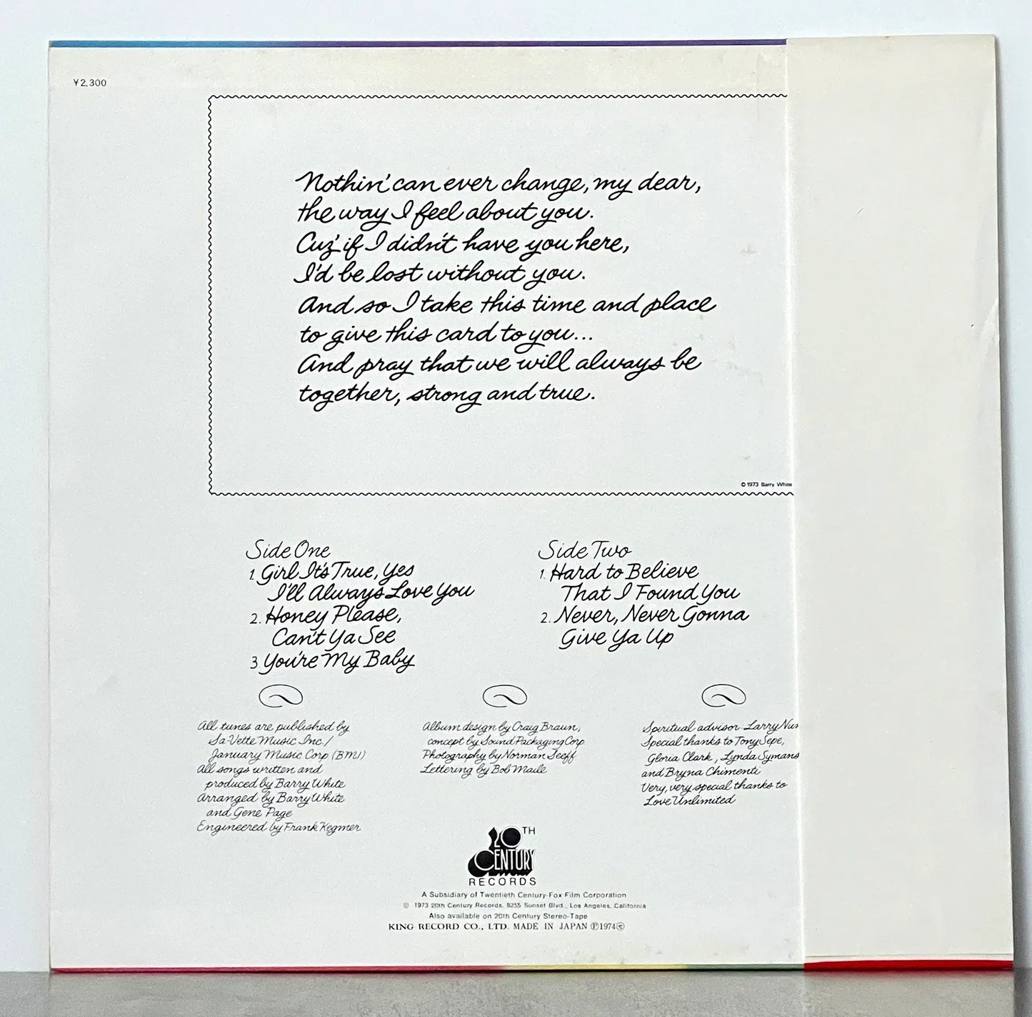 Barry White – Stone Gon'