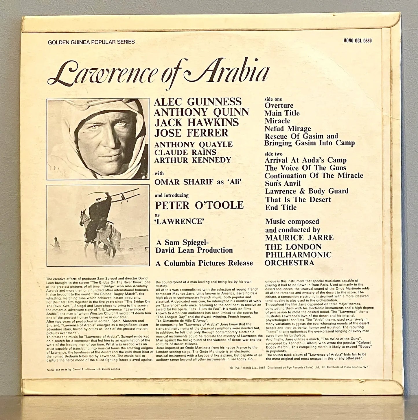 Maurice Jarre, The London Philharmonic Orchestra – Lawrence Of Arabia—Original Soundtrack Recording