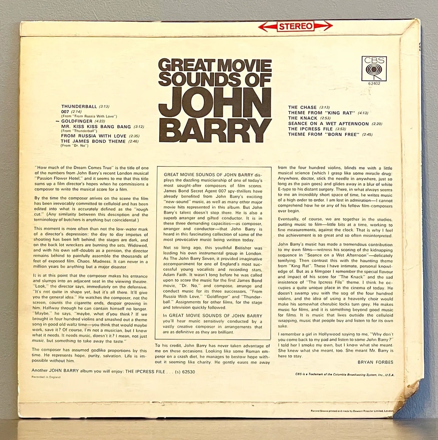 John Barry & His Orchestra – The Great Movie Sounds Of John Barry