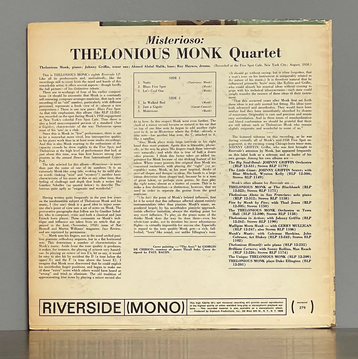 Thelonious Monk Quartet – Misterioso