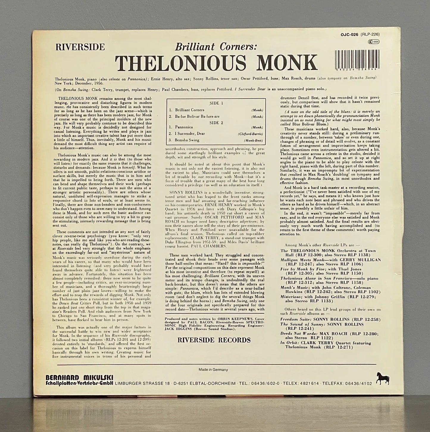 Thelonious Monk – Brilliant Corners
