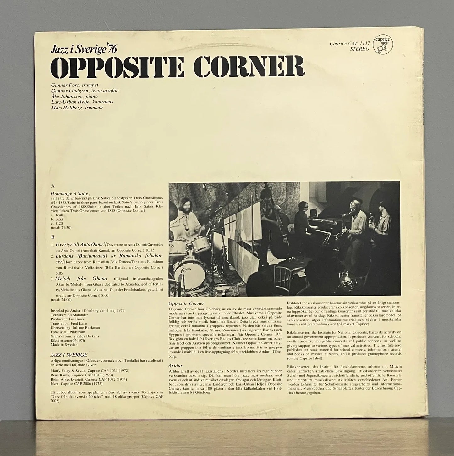 Opposite Corner – Jazz I Sverige '76