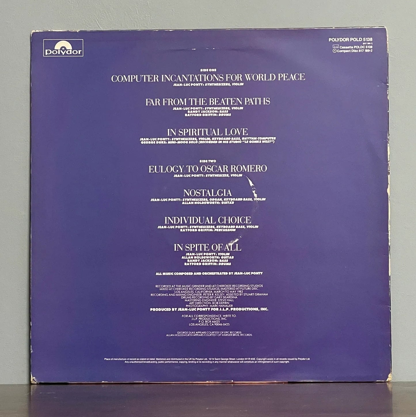 Jean-Luc Ponty – Individual Choice