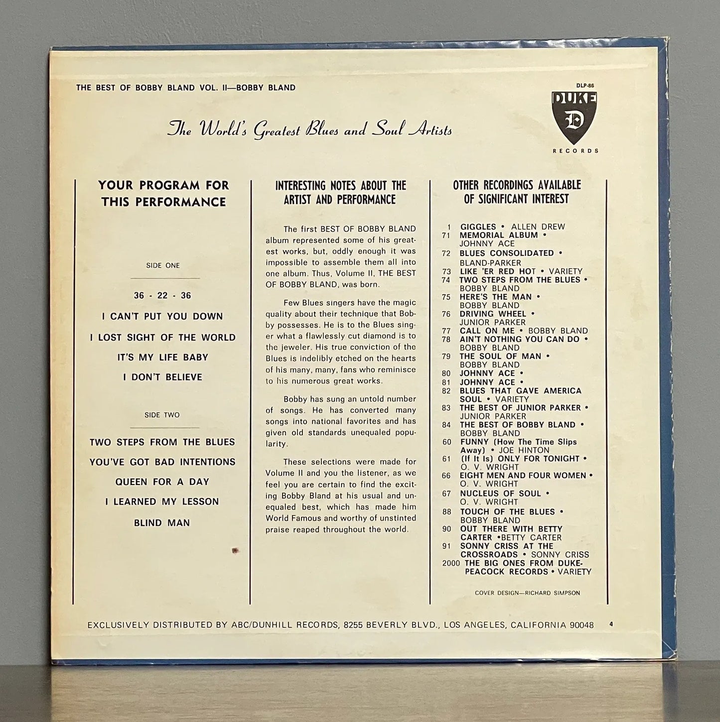 Bobby Bland – Best Of Bobby Bland Vol. II