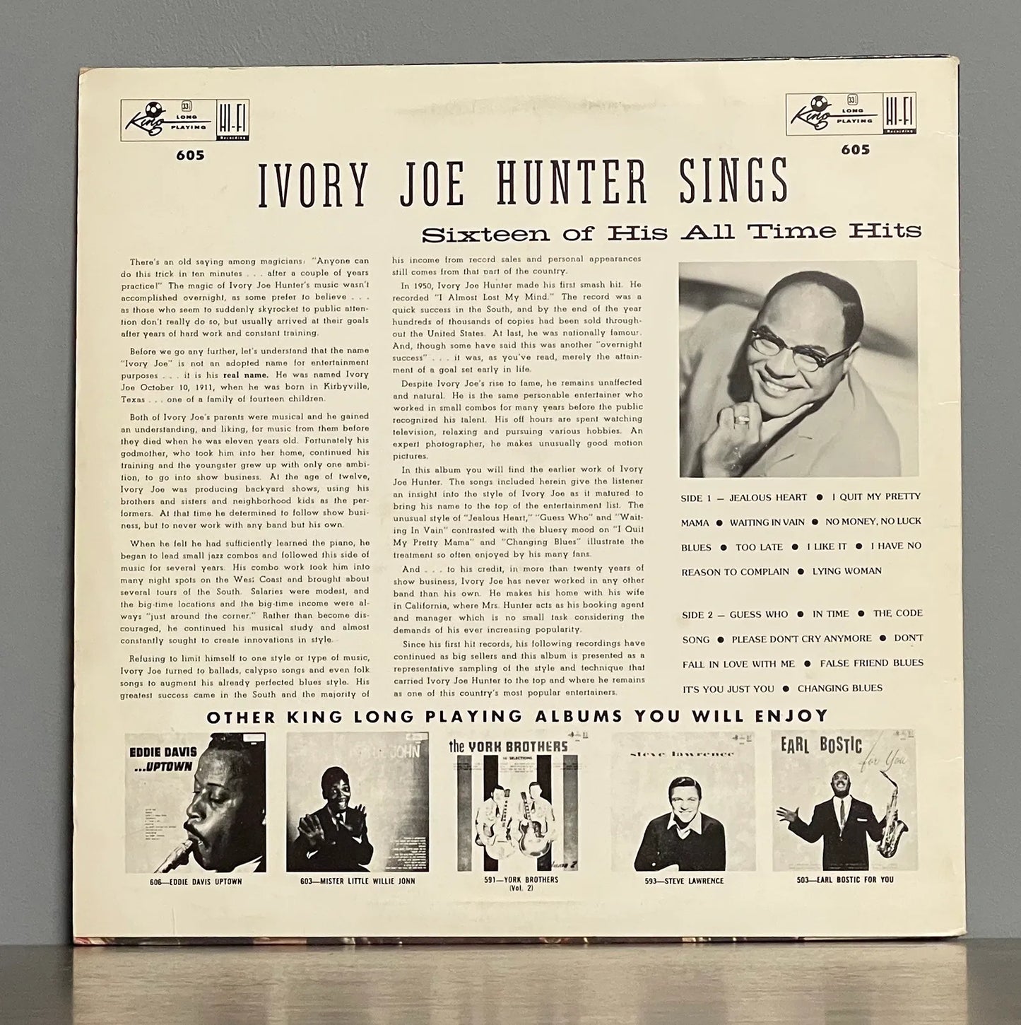 Ivory Joe Hunter – Ivory Joe Hunter Sings Sixteen Of His Greatest Hits