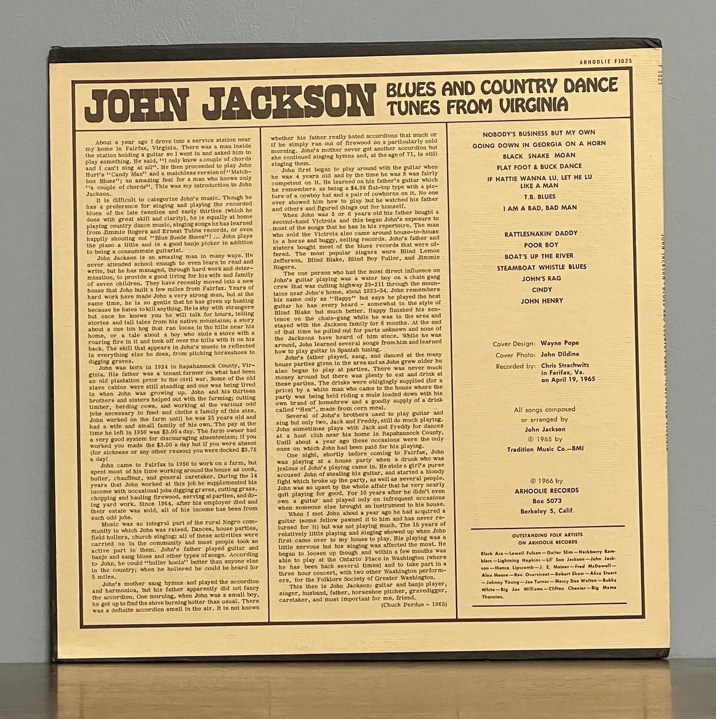 John Jackson – Blues And Country Dance Tunes From Virginia