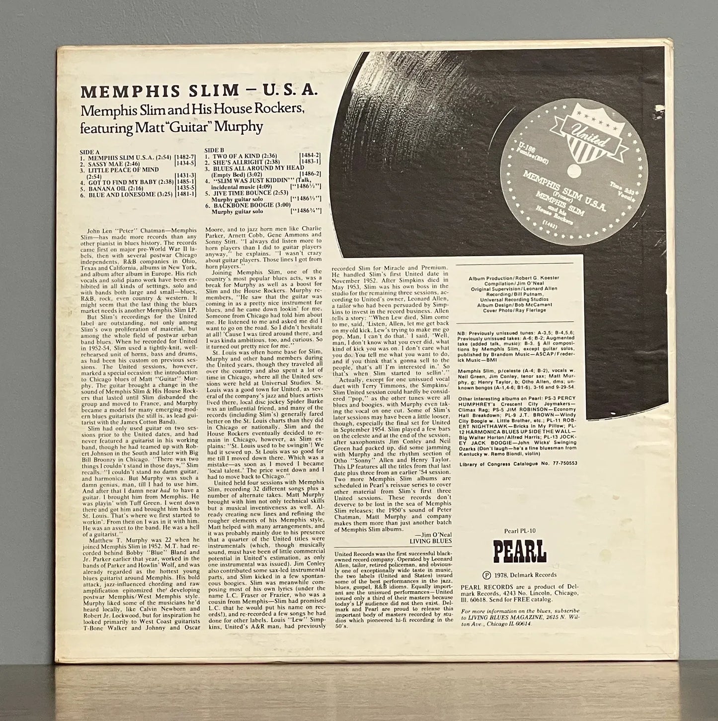 Memphis Slim And His House Rockers* Featuring Matt "Guitar" Murphy – U.S.A