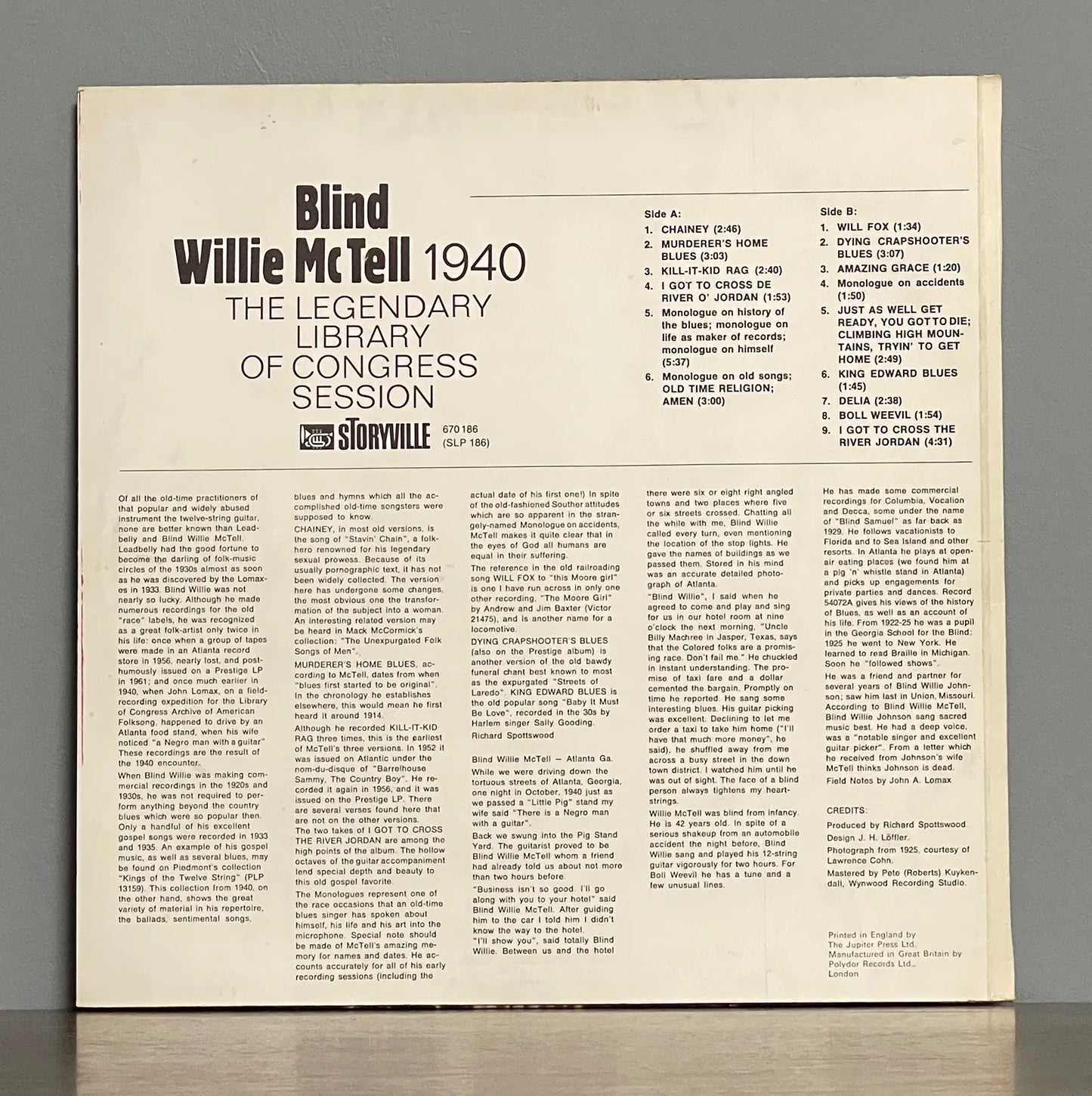 Blind Willie McTell – Blind Willie McTell: 1940 The Legendary Library Of Congress Session