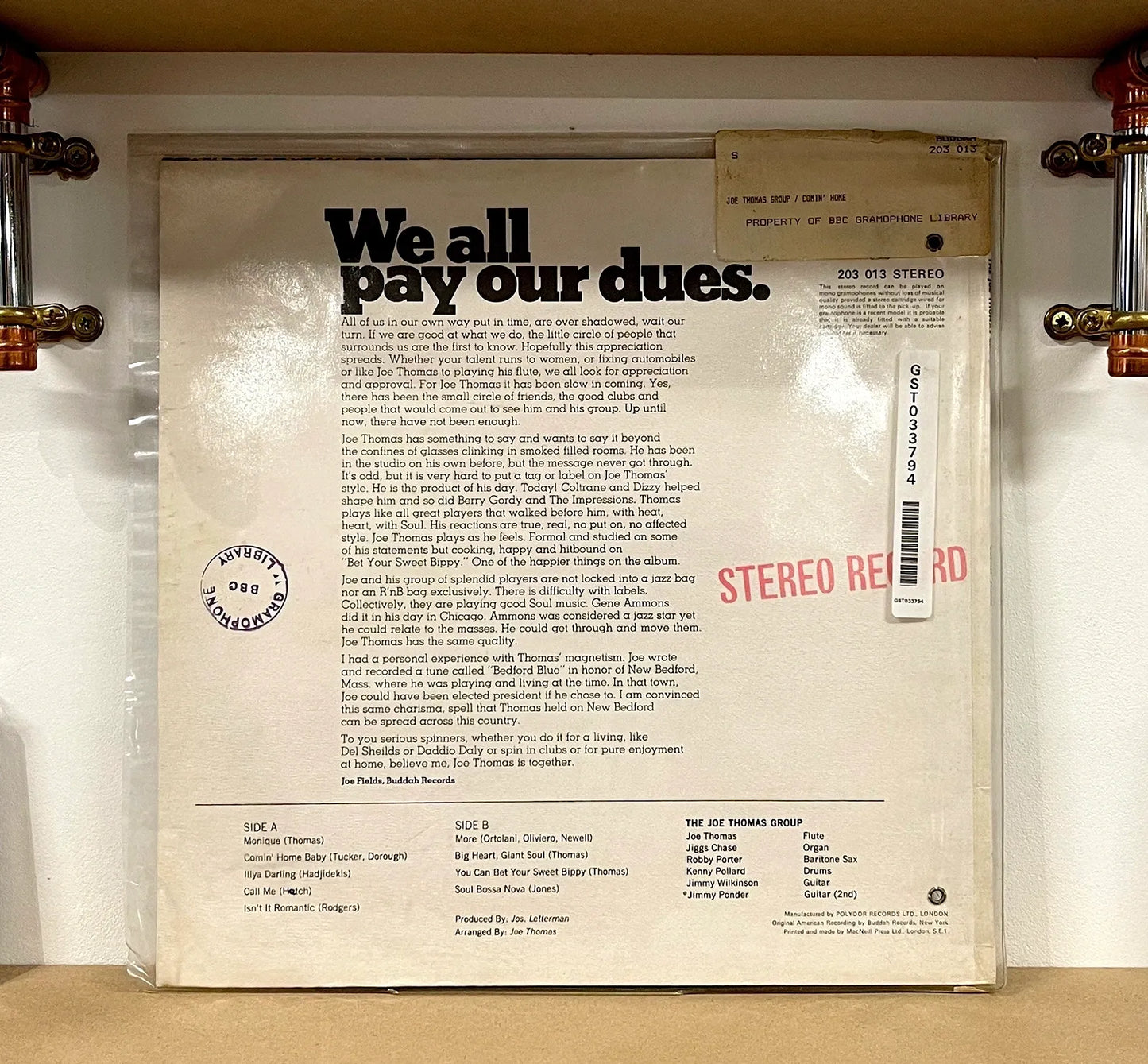 The Joe Thomas Group – Comin' Home