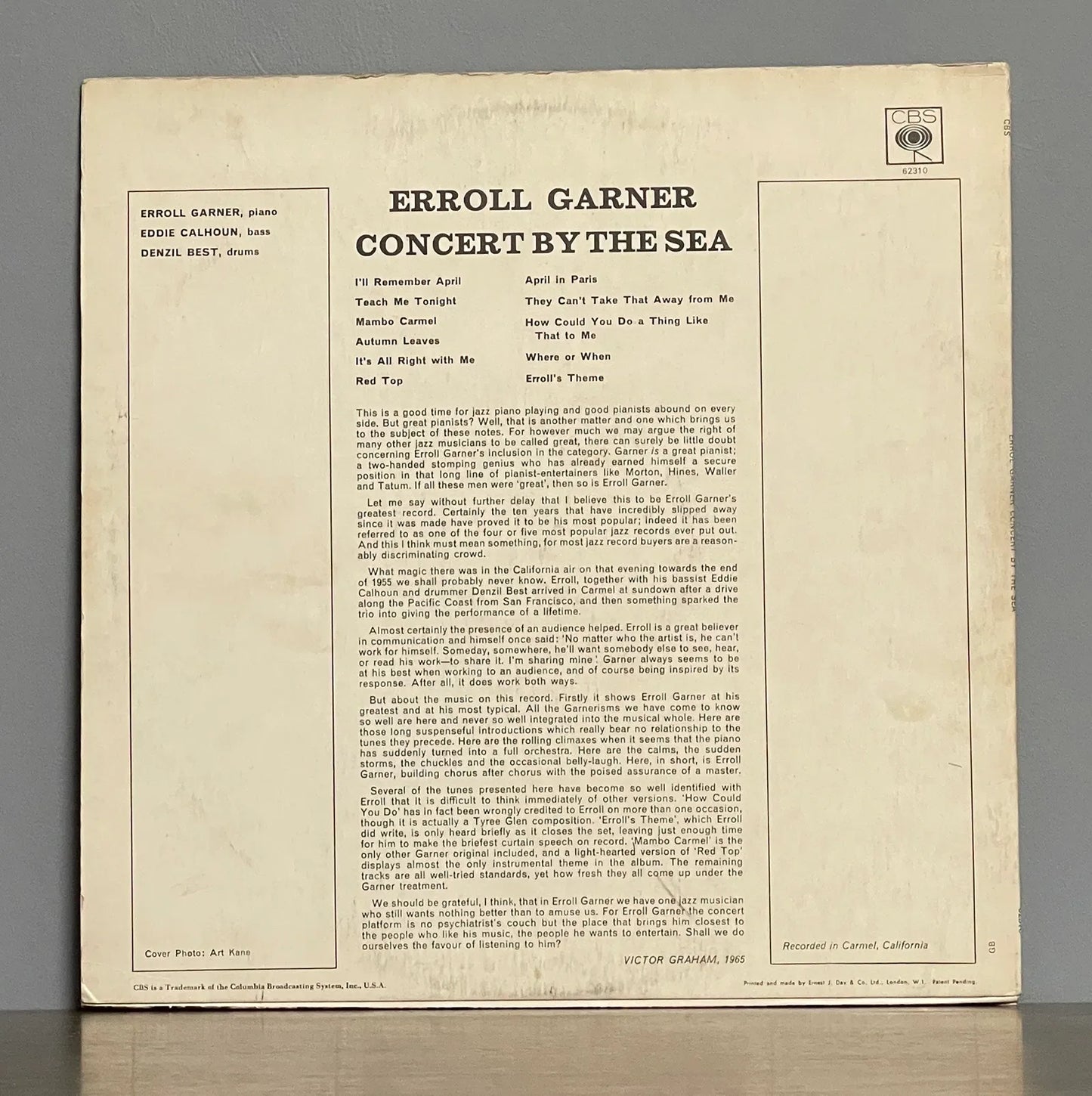 Erroll Garner – Concert By The Sea
