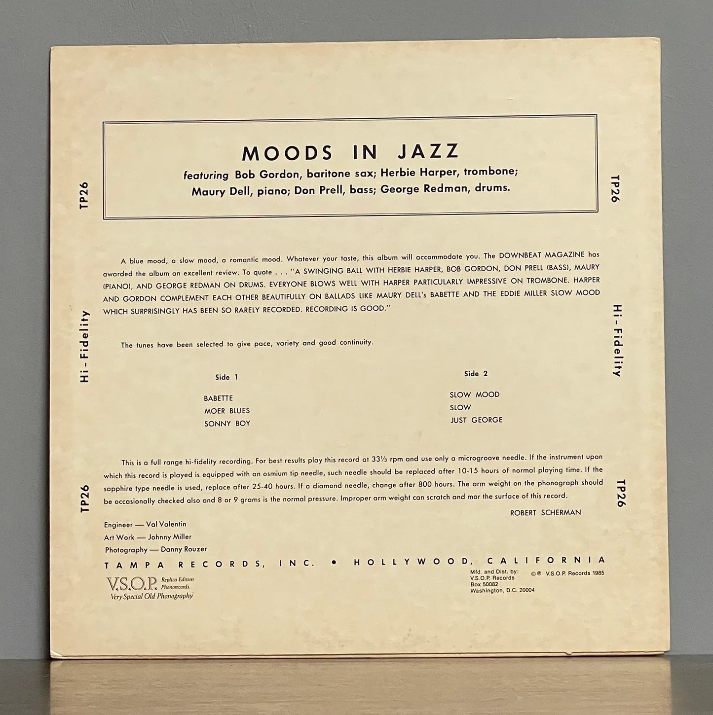 Bob Gordon • Herbie Harper • Don Prell • Maury Dell • George Redman – Moods In Jazz