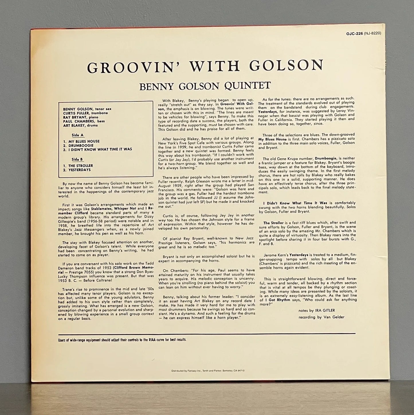 Benny Golson – Groovin' With Golson