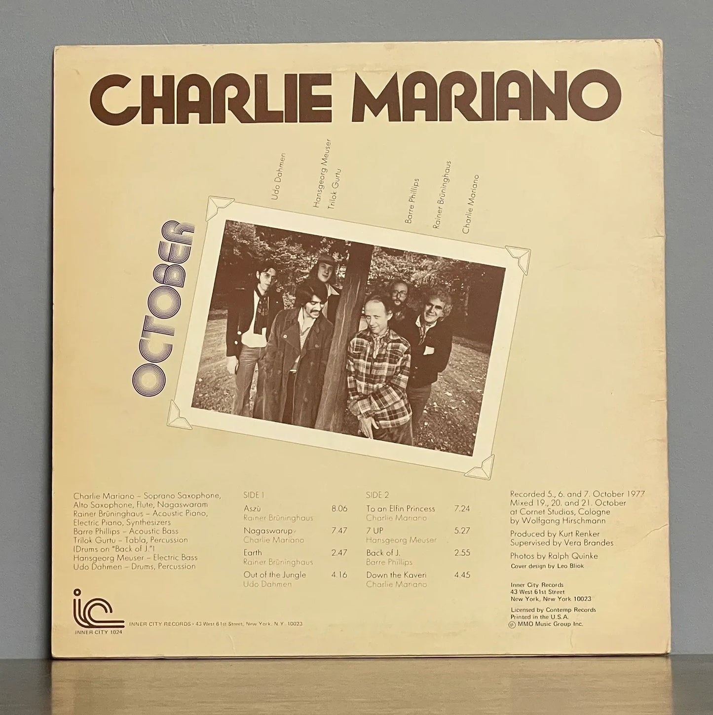 Charlie Mariano – October