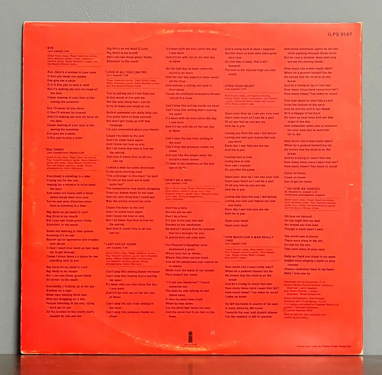 Jim Capaldi – Oh How We Danced