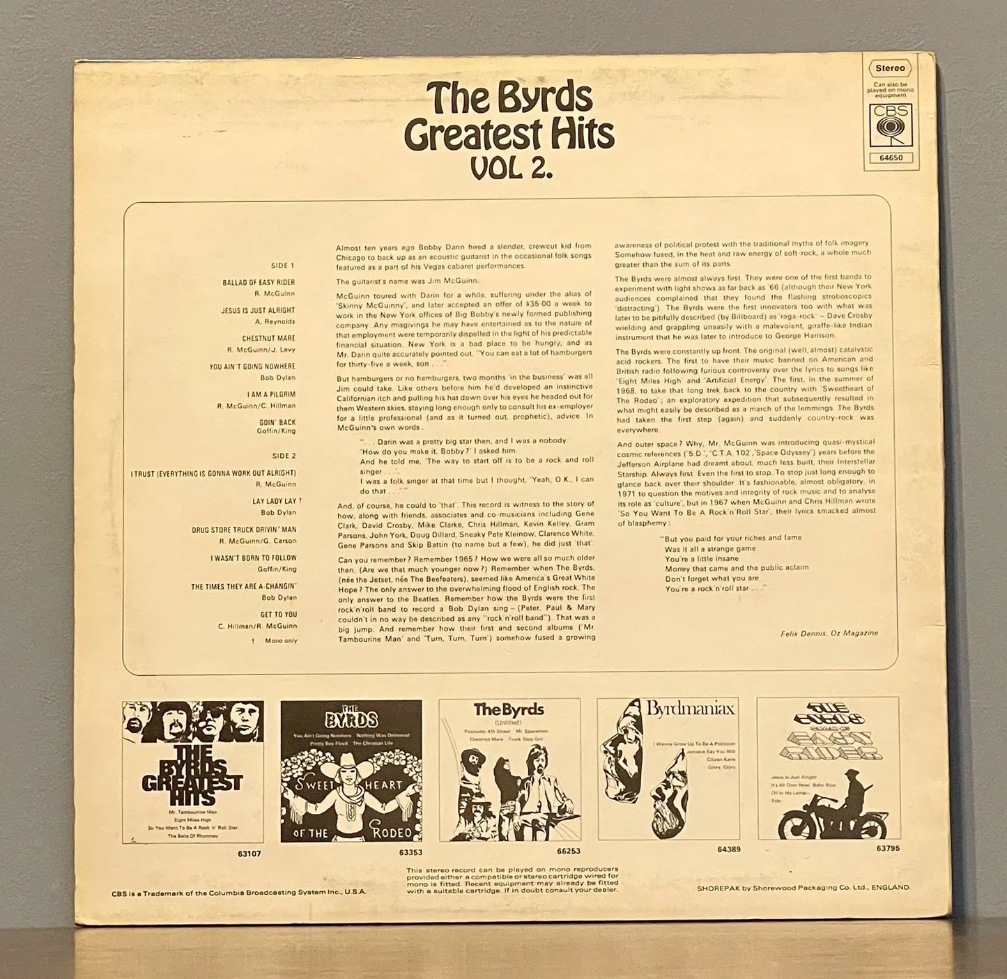 The Byrds – Greatest Hits Vol 2