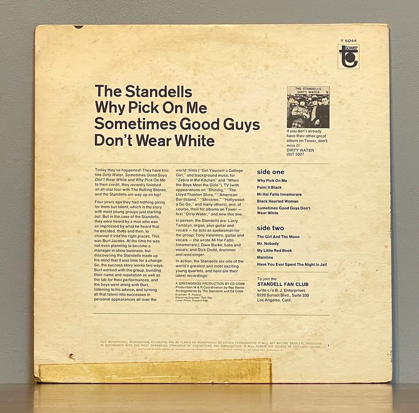 The Standells – Why Pick On Me - Sometimes Good Guys Don't Wear White