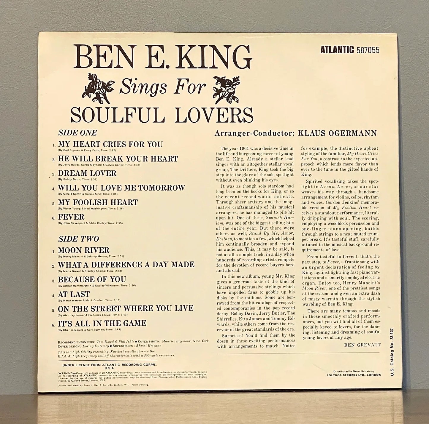 Ben E. King – Ben E. King Sings For Soulful Lovers