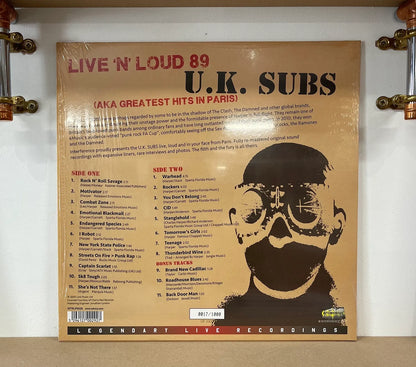 UK Subs – Live N' Loud 1989 - Aka Greatest Hits In Paris