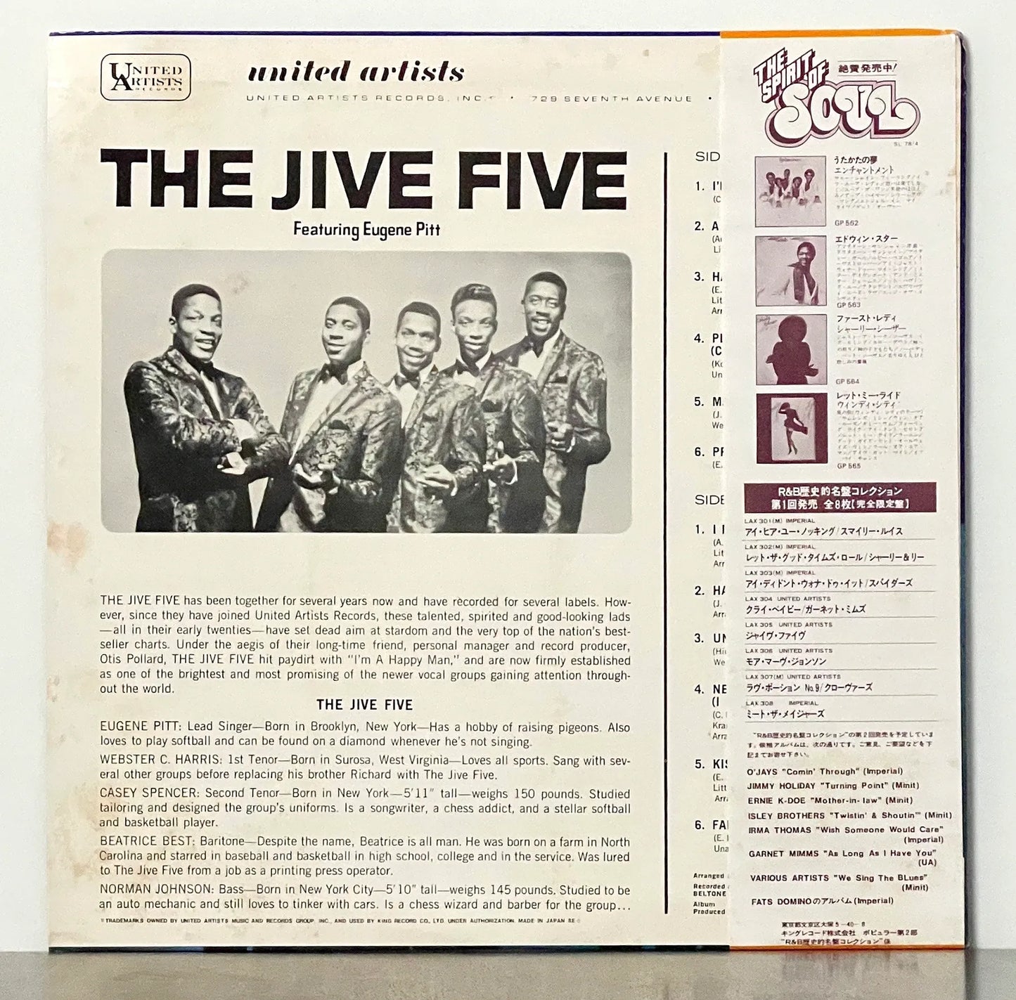 The Jive Five Featuring Eugene Pitt – I'm A Happy Man