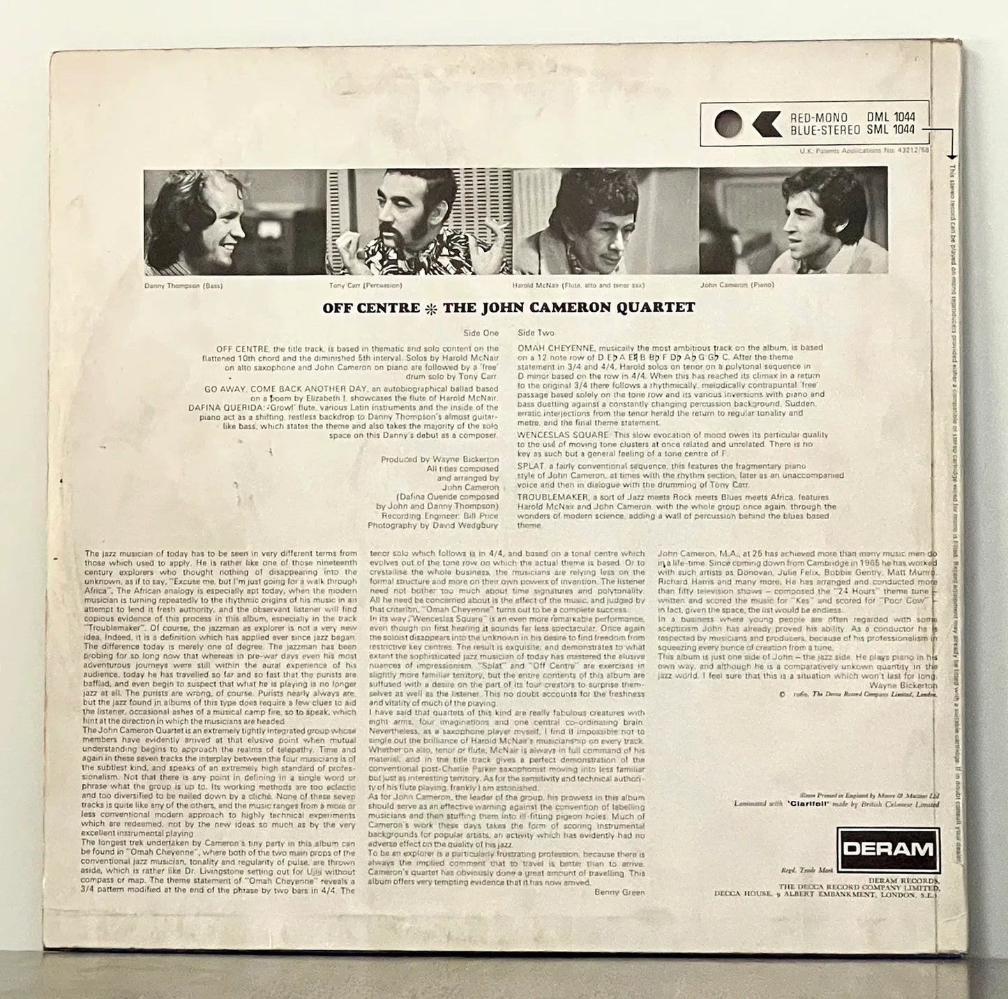 The John Cameron Quartet – Off Centre
