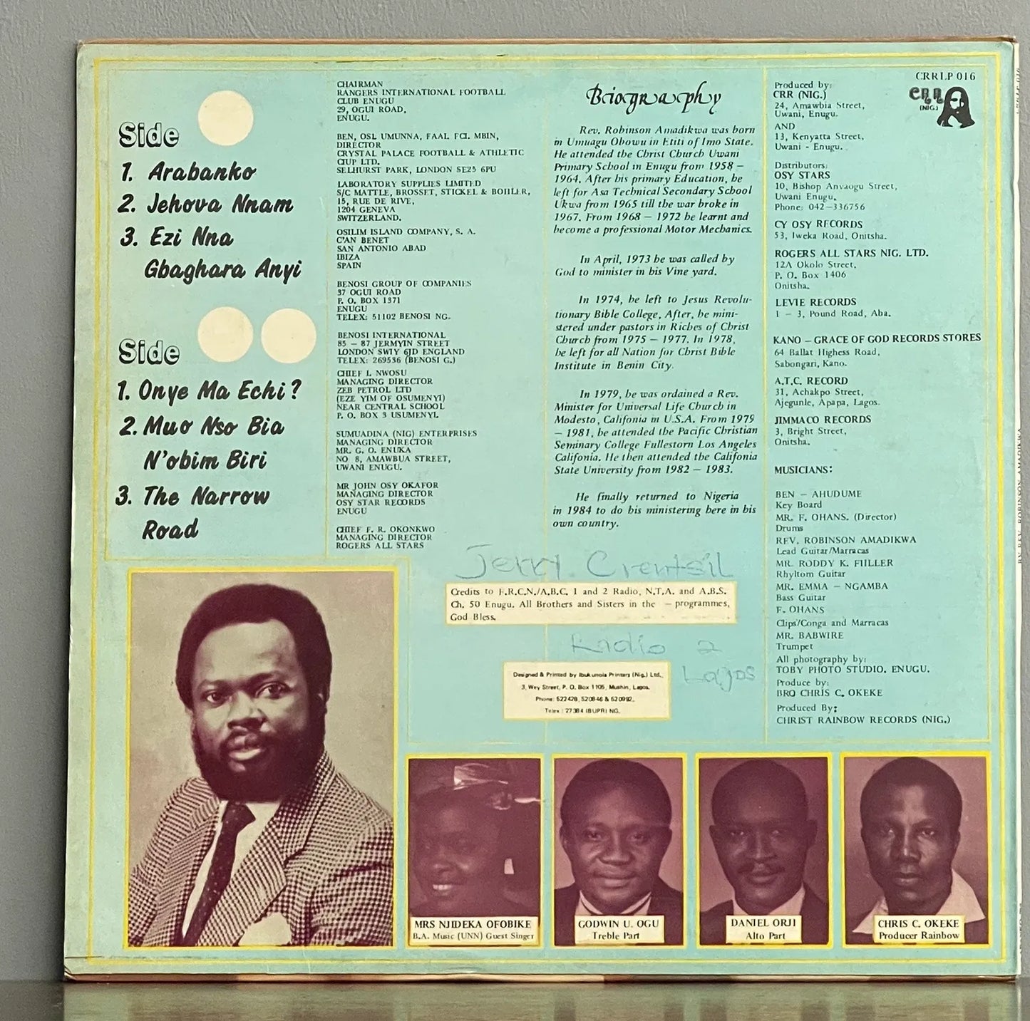 Rev. Robinson Amadikwa – Arabanko '87