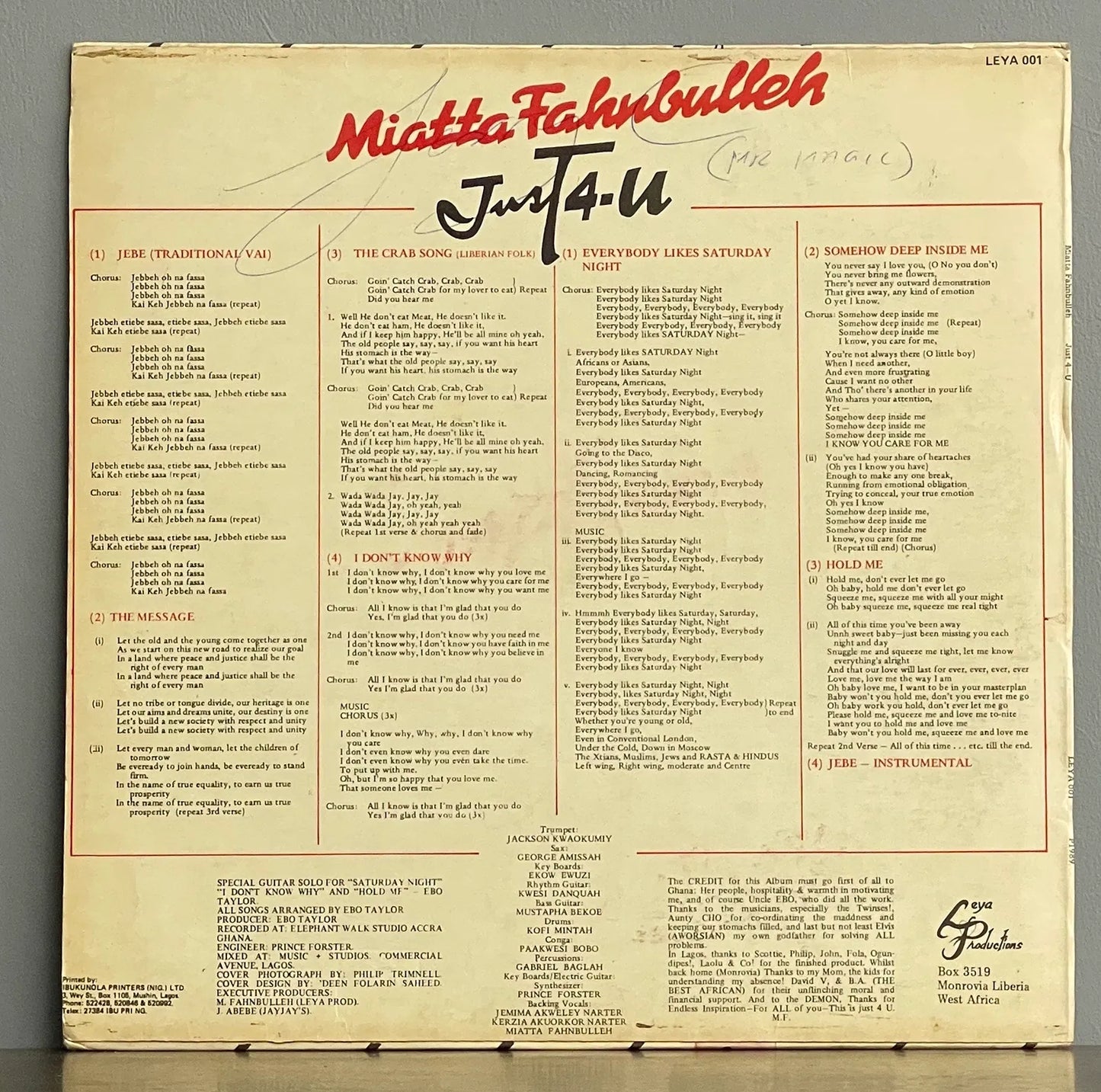 Miatta Fahnbulleh – Just 4-U
