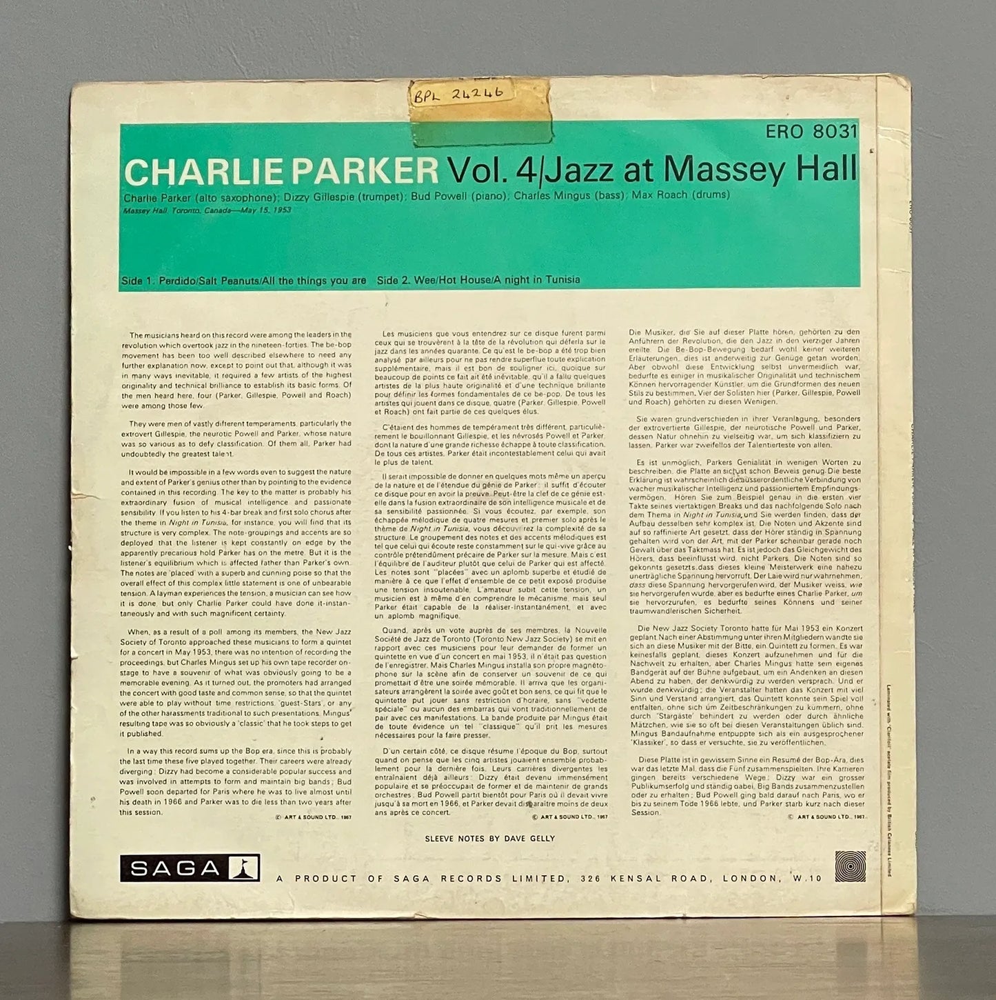 Charlie Parker – Vol 4 'Jazz At Massey Hall'