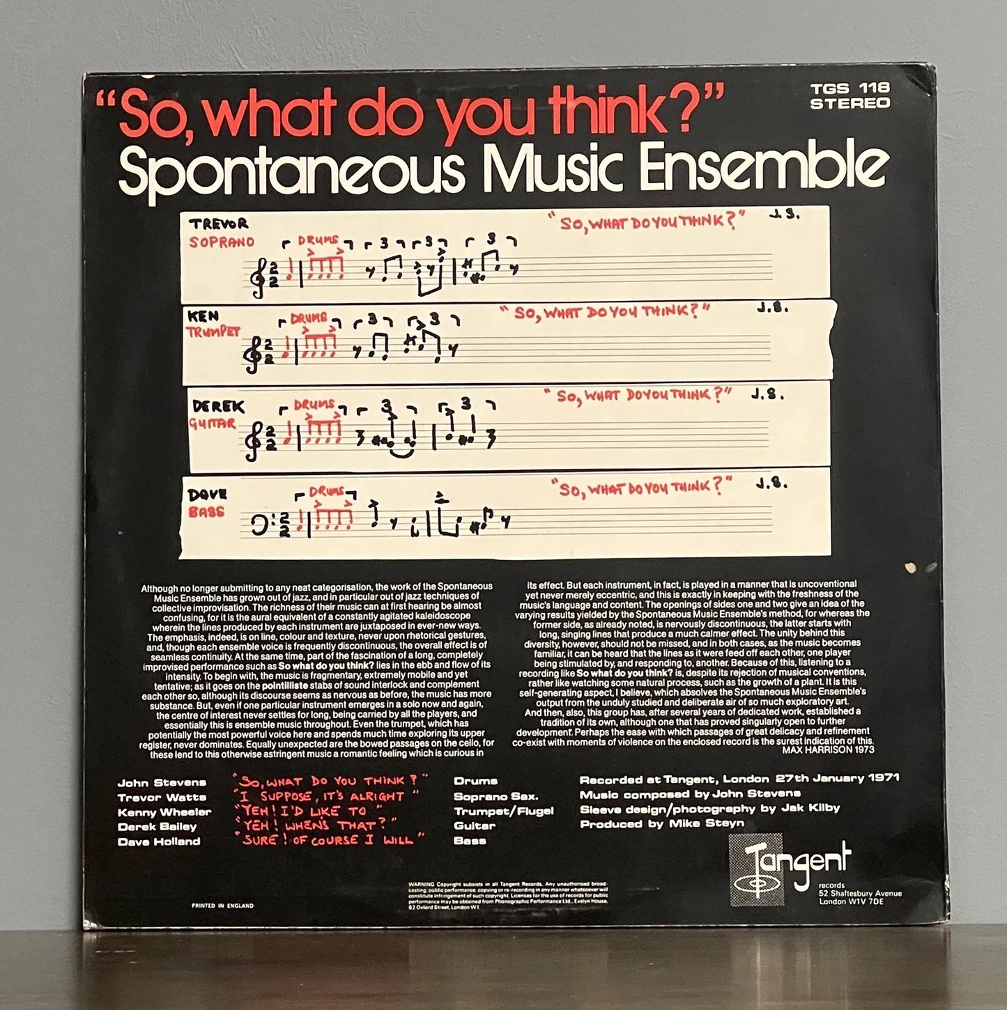 Spontaneous Music Ensemble – So, What Do You Think?