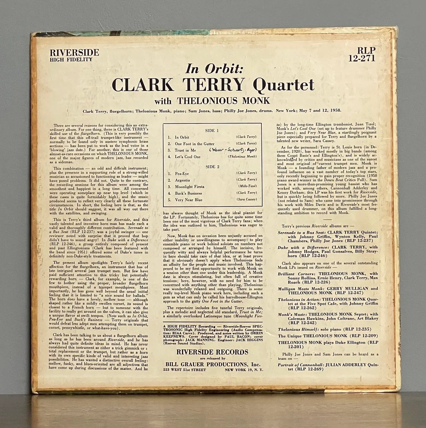 Clark Terry With Thelonious Monk – In Orbit