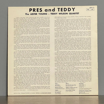 The Lester Young-Teddy Wilson Quartet – Pres And Teddy