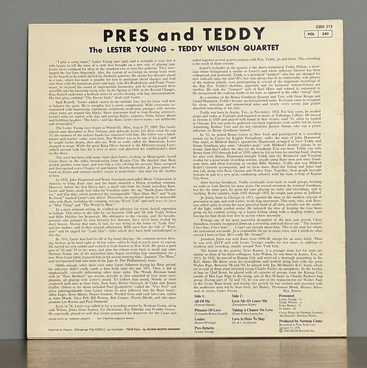 The Lester Young-Teddy Wilson Quartet – Pres And Teddy