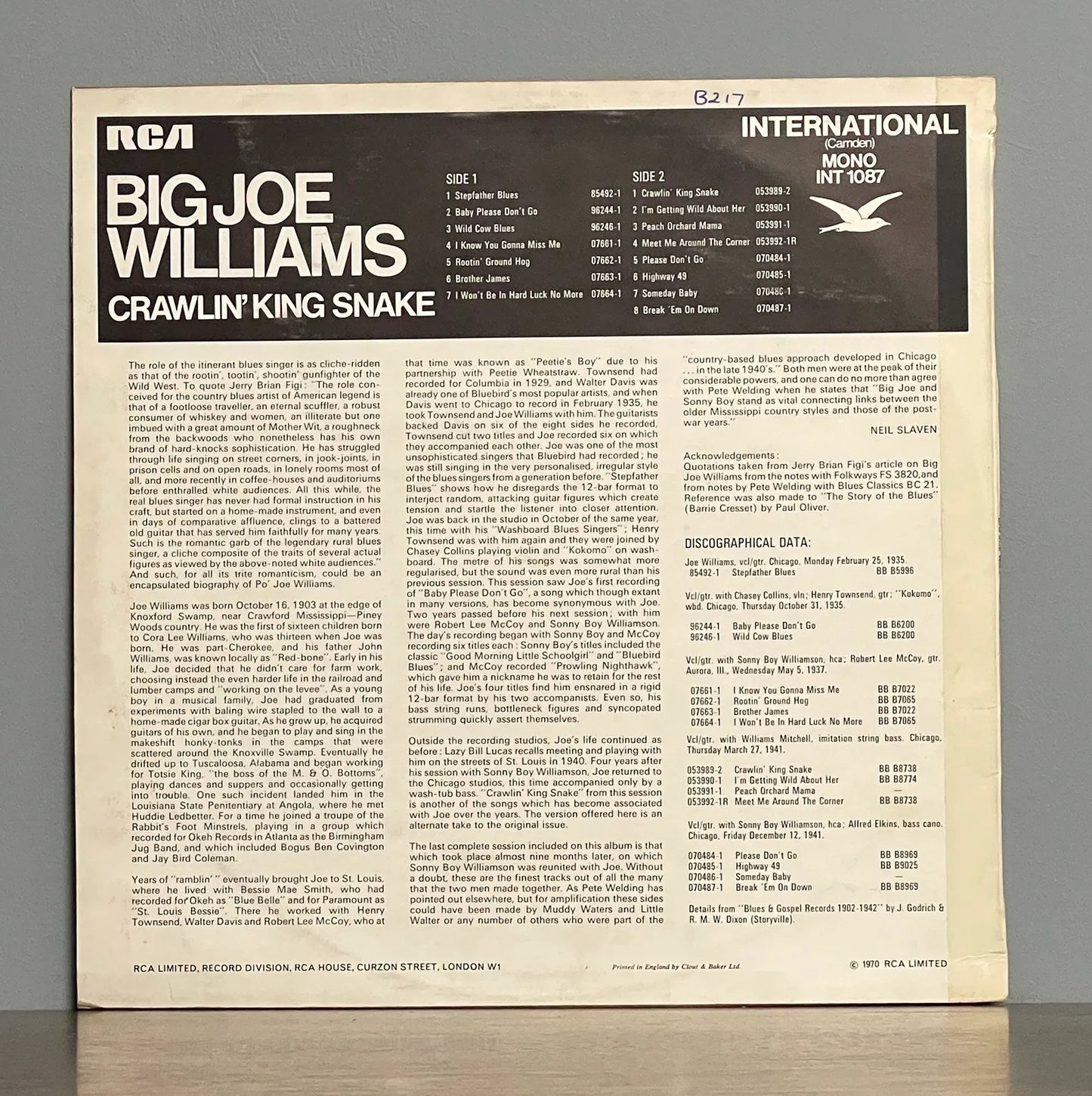 Big Joe Williams – Crawlin' King Snake