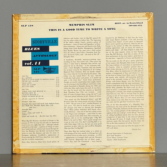 Memphis Slim – This Is A Good Time To Write A Song