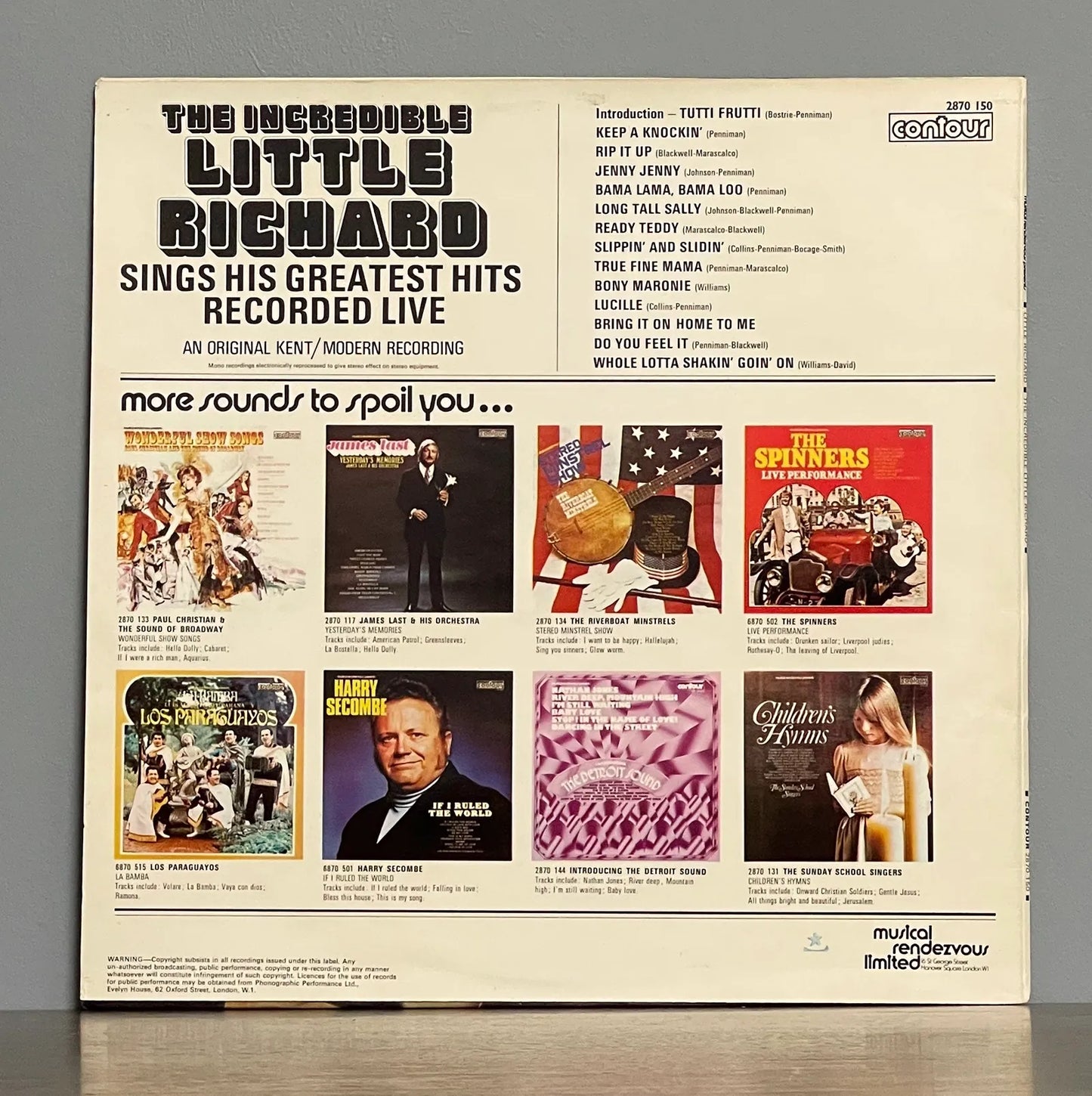 Little Richard – The Incredible Little Richard Sings His Greatest Hits Recorded Live