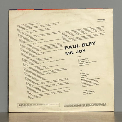 Paul Bley – Mr. Joy