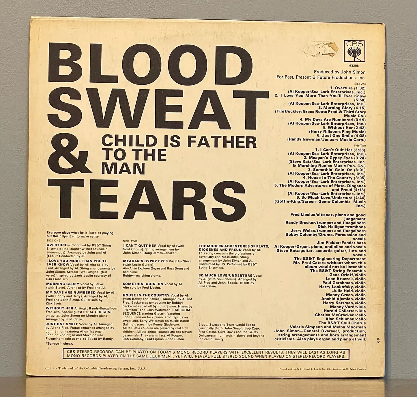 Blood, Sweat And Tears – Child Is Father To The Man