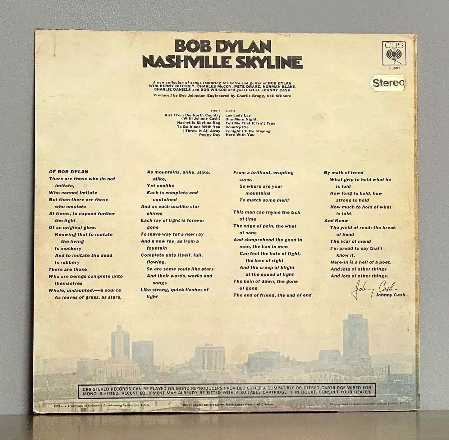 Bob Dylan – Nashville Skyline