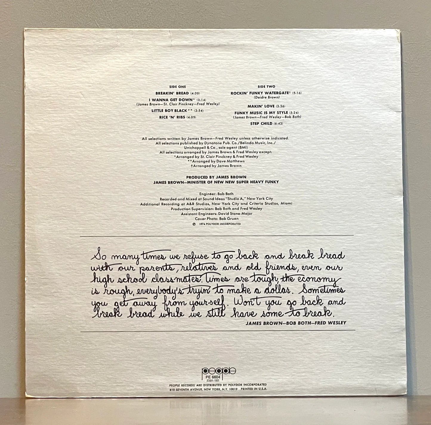Fred & The New J.B.'s – Breakin' Bread