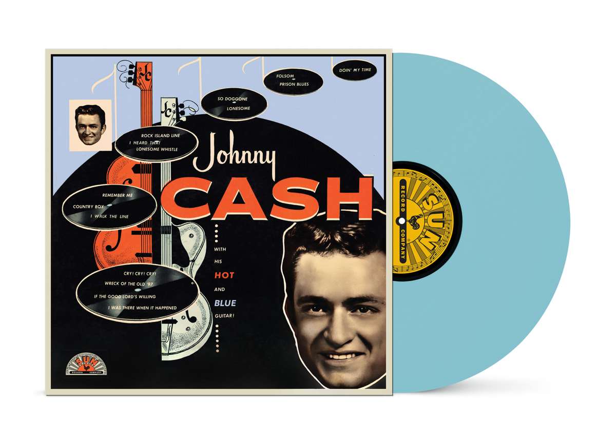 Johnny Cash - With His Hot and Blue Guitar (Blue Vinyl LP) – image 1