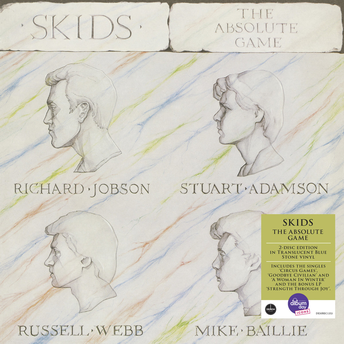 The Skids - The Absolute Game Translucent Blue Stone Vinyl 2LP