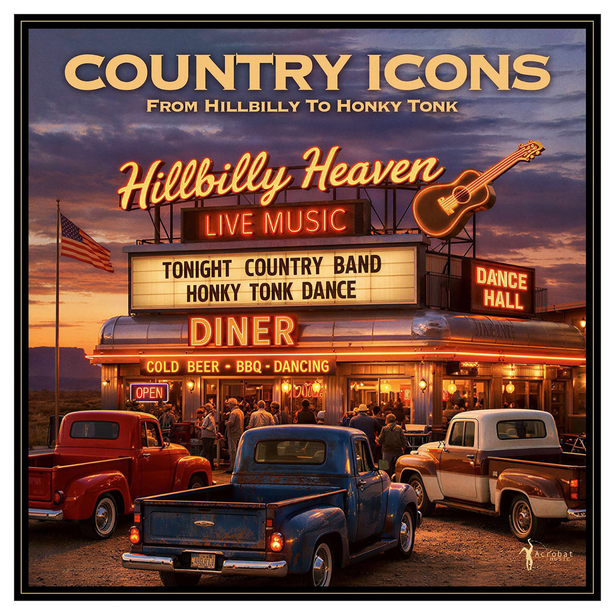Various Artists - Country Icons: From Hillbilly To Honky Tonk (180g Coloured Vinyl LP) – image 1