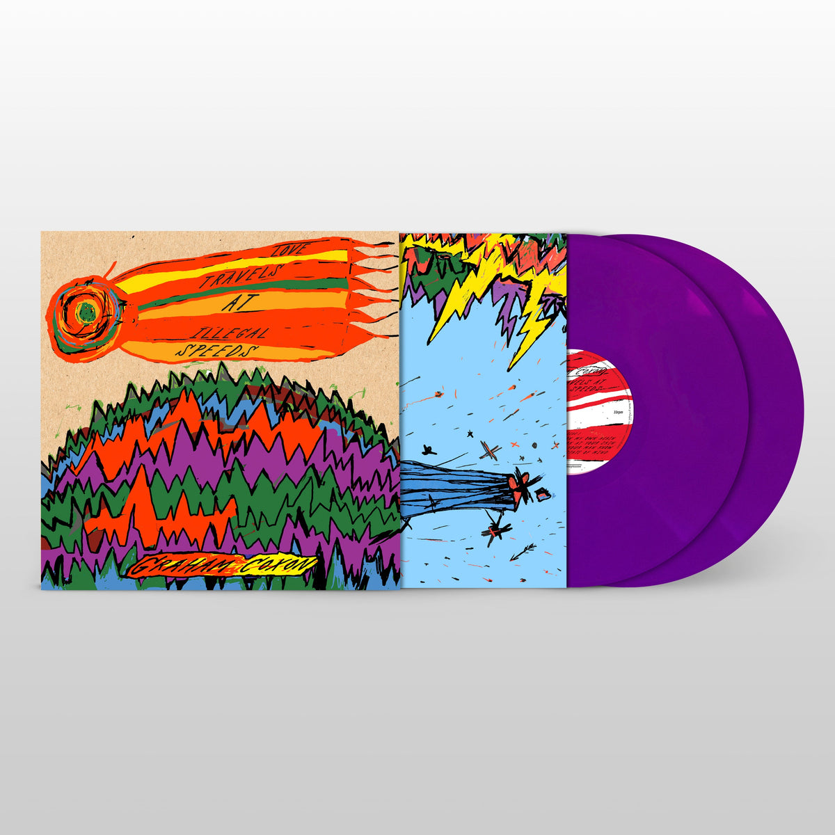 Graham Coxon - Love Travels At Illegal Speeds Indies Purple Vinyl 2LP official packshot