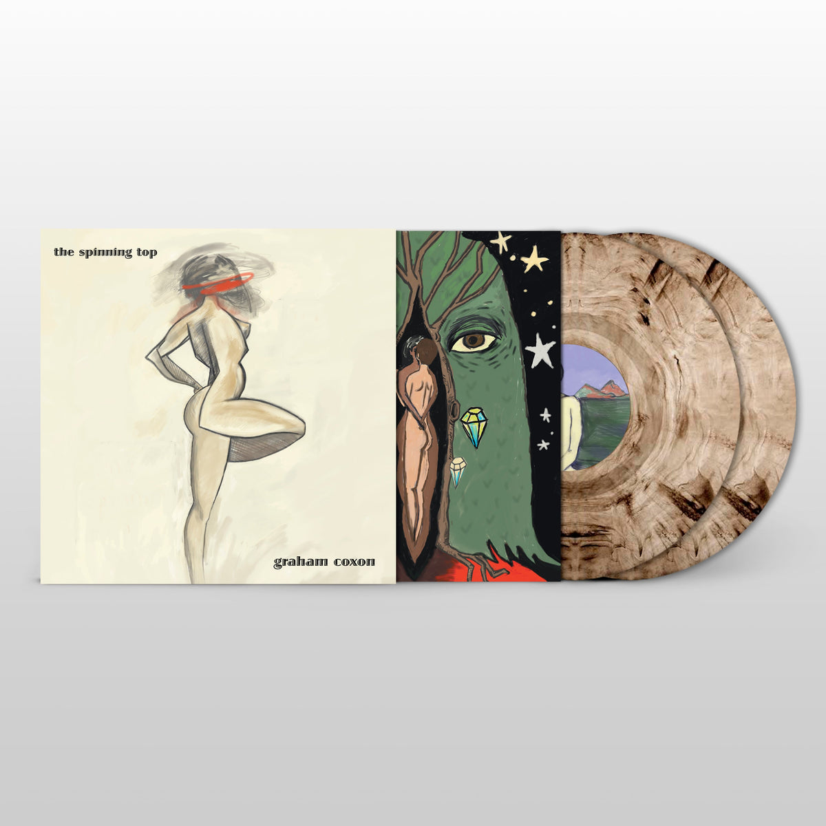Graham Coxon - The Spinning Top Indies Black & Natural Marble Vinyl 2LP official packshot