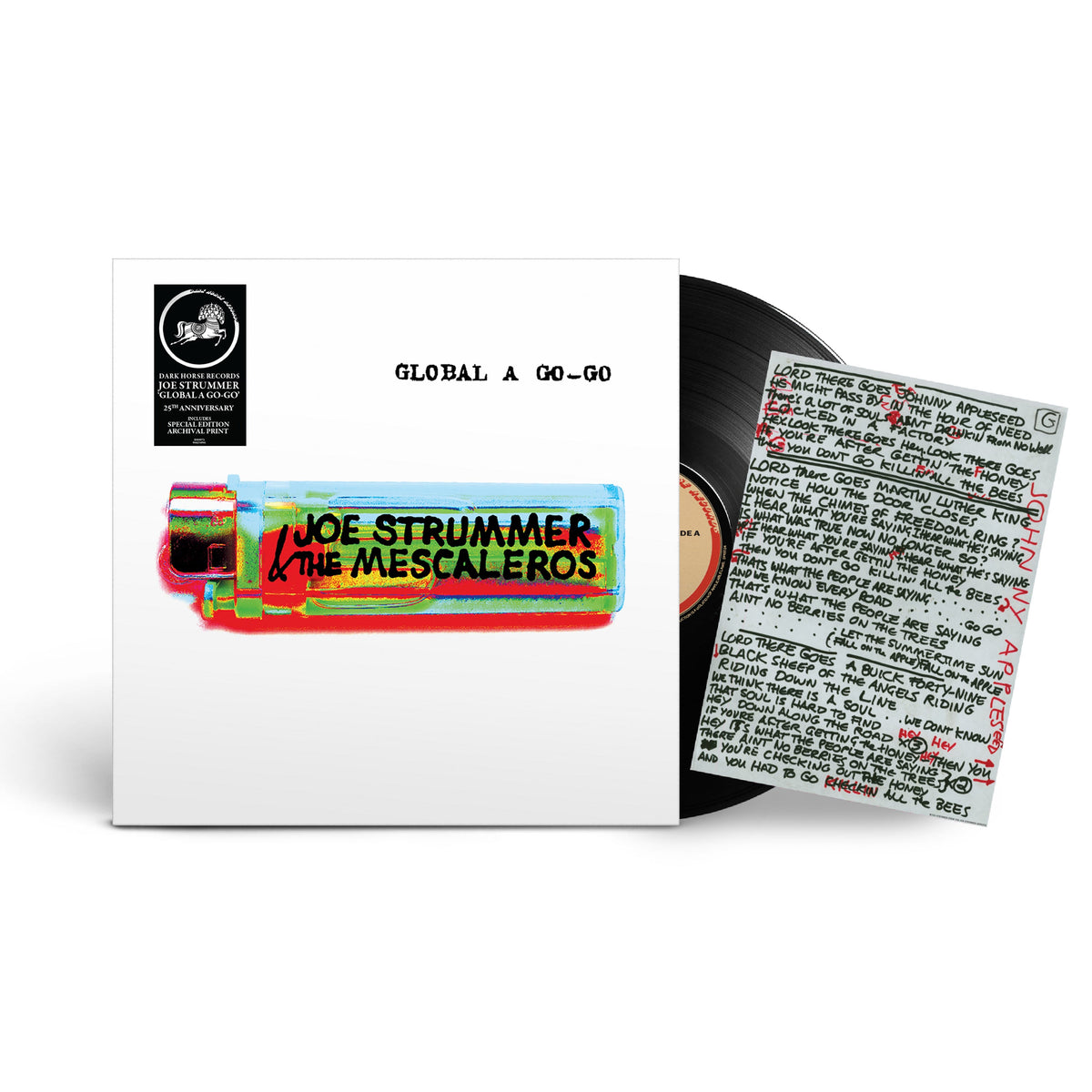 Joe Strummer & The Mescaleros – Global A Go-Go (25th Anniversary Black Vinyl 2LP)(Out 04/12/2026) – vinyl product shot