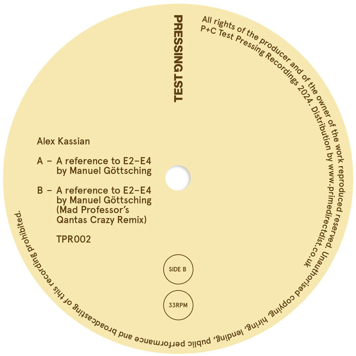 Alex Kassian - A reference to E2-E4 by Manuel Gottsching (Mad Professor Remix)(Out 11/9)