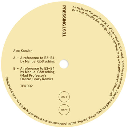 Alex Kassian - A reference to E2-E4 by Manuel Gottsching (Mad Professor Remix)(Out 11/9)