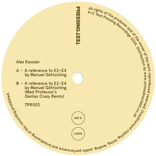 Alex Kassian - A reference to E2-E4 by Manuel Gottsching (Mad Professor Remix)(Out 11/9)