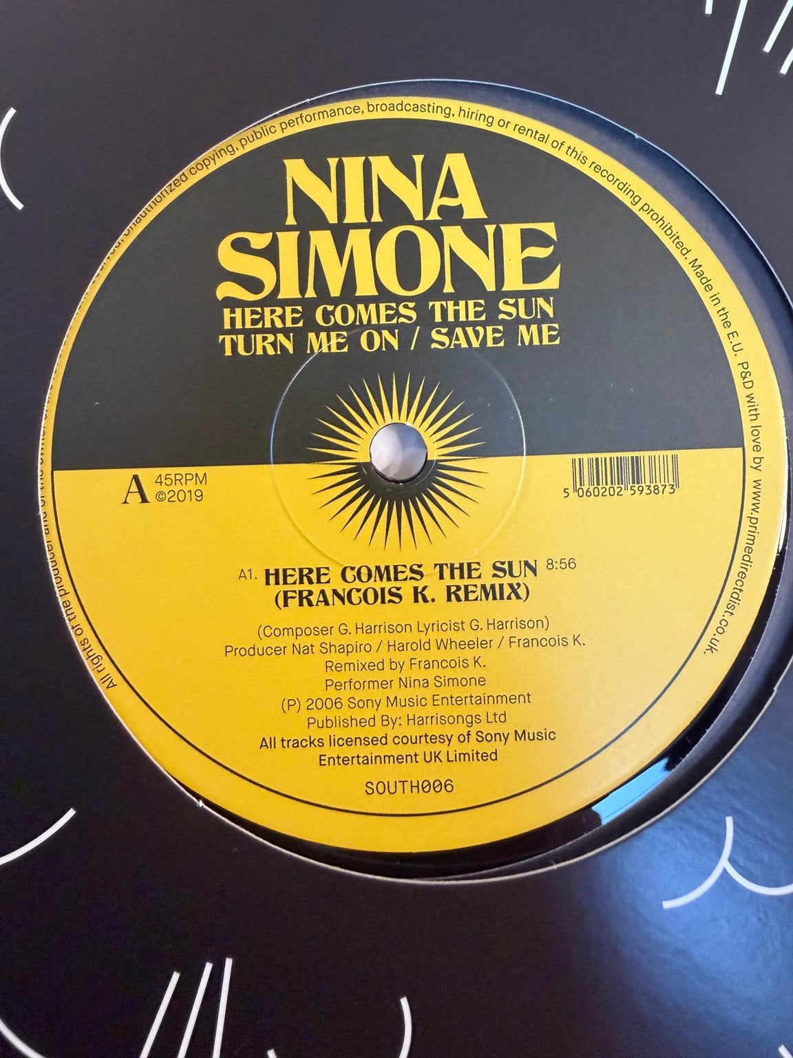 Nina Simone – Here Comes The Sun / Turn Me On / Save Me SOUTH006